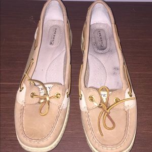 Sperry Angelfish Metallic Boat Shoe 10
